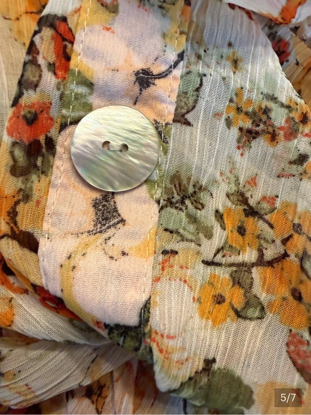 Floral Tiered Maxi Dress - Beige Floral - Picture 4 of 4